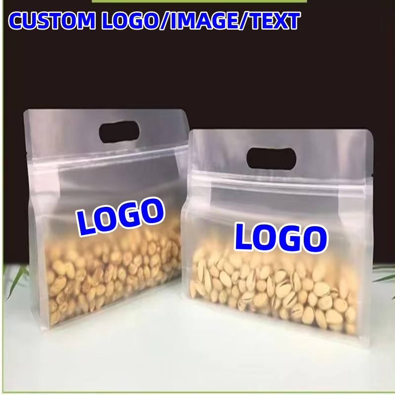 Food Snacks For Christmas - 50 個のつや消し 3D スタンドアップ ジップロック バッグ