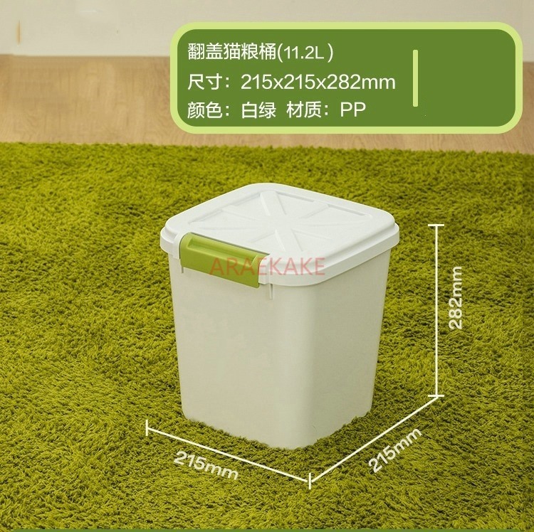Food Snacks Items - キャットフードバケツ、ドッグフード収納、密閉された猫用品収納、ペットのおやつや雑貨缶、乾燥・防湿。