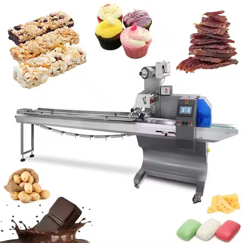 Food Snacks Packaging - ソフト綿菓子スナック用自動枕型包装機 - 安定したシーリング、簡単操作の食品包装機器