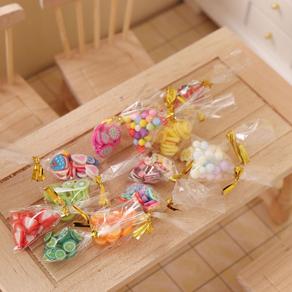 Food Snacks Packaging - 12個入りミニパッケージスナック装飾品リアルなミニチュアフードバッグミニハウス装飾用リアルなスナック小道具ドリーハウス用