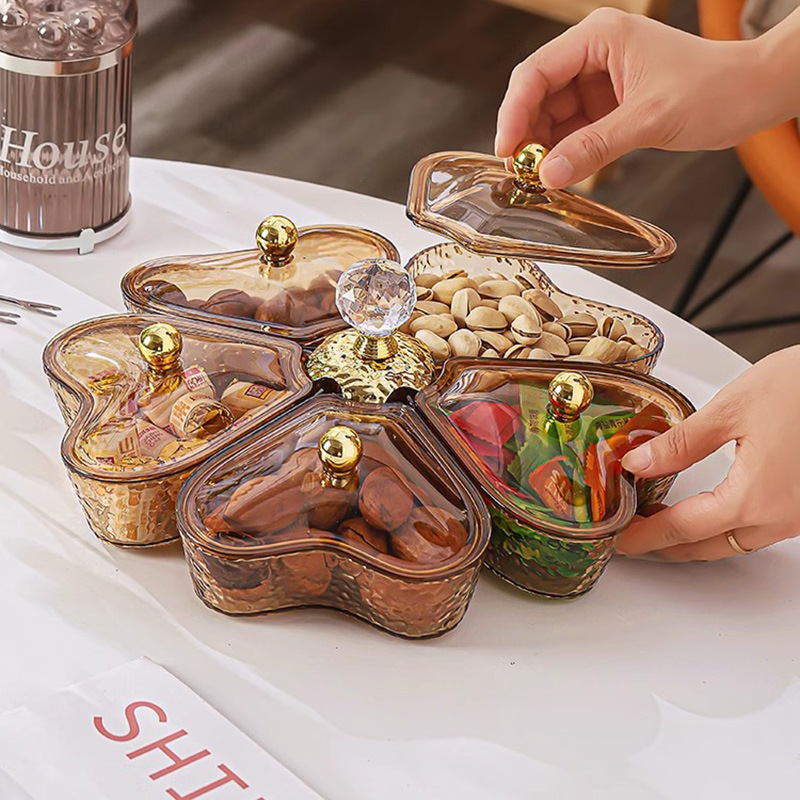 Food Snacks Items - 新しいライトラグジュアリー回転式フルーツトレイ、リビングルームコーヒーテーブルスナックディスプレイトレイ、高価値収納フルーツトレイキッチン用品
