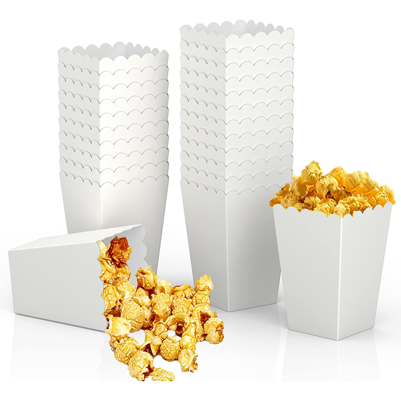 Food Snacks For Party - 12 個紙キャンディーカートンポップコーンボックスパーティー用品純粋なポップコーンボックススナック食品浴槽結婚式子供の誕生日用品