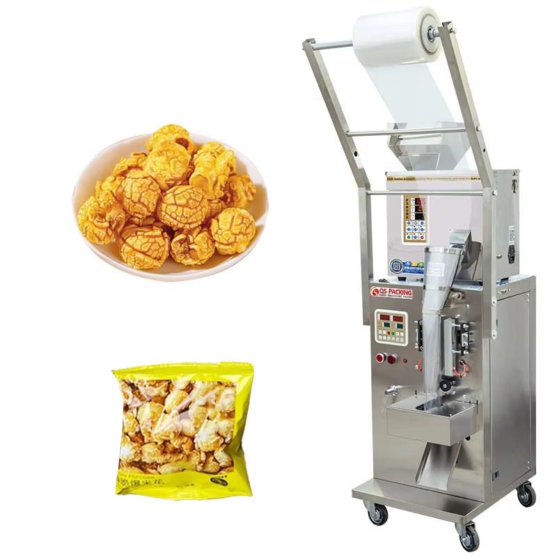 Snacks Food Labels - 自動顆粒包装機 ポップコーンスナック食品ラベル貼り付けシール機 小袋・大袋・箔紙ケース包装各種対応
