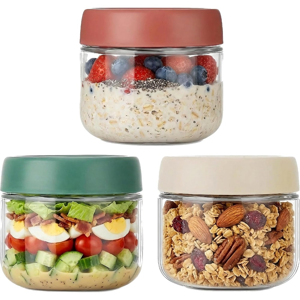 3個パック 10オンスガラス瓶 ねじ込み式蓋付き 広口 オー - Food In Snacks のレビューと価格