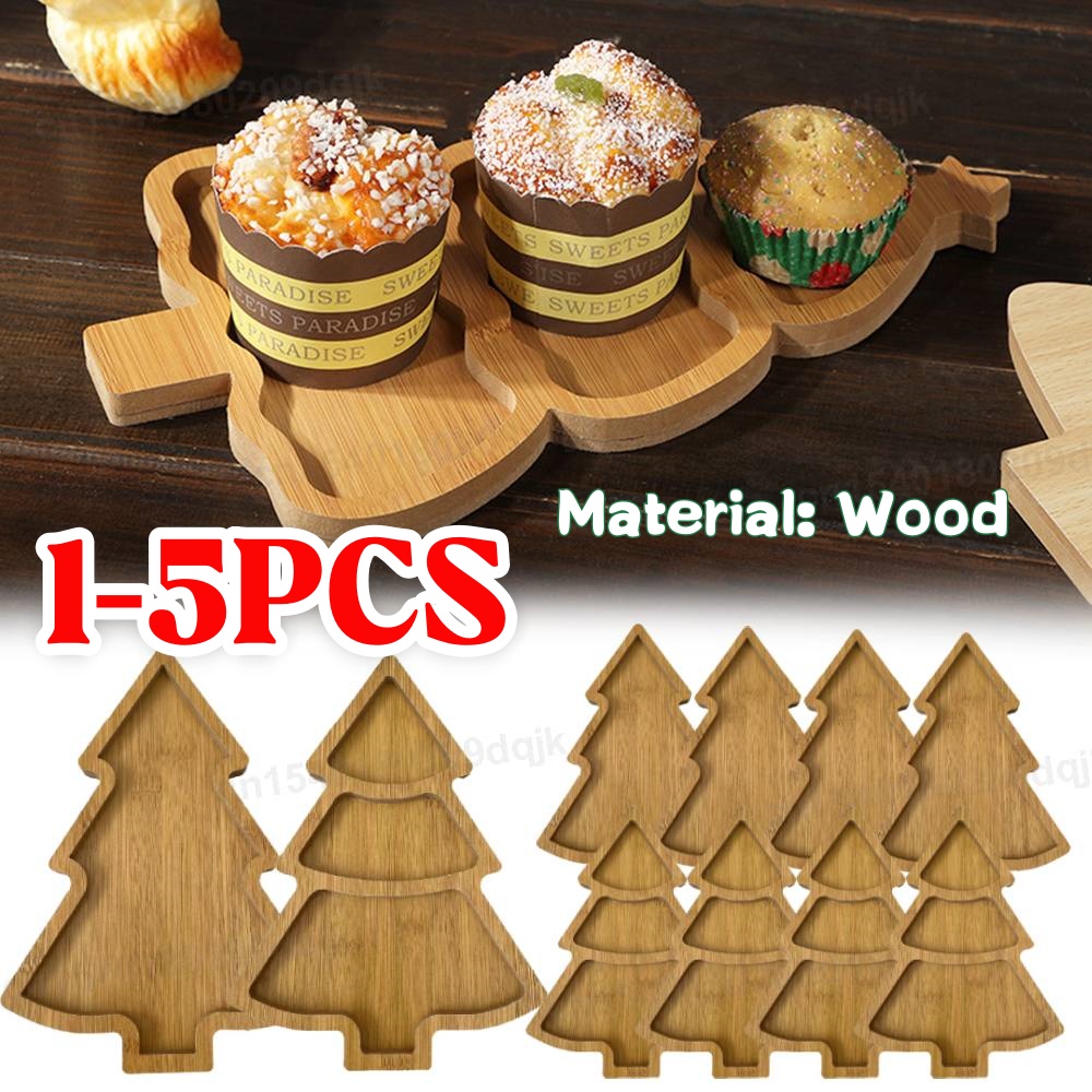 木製クリスマスツリープレートトレイ、シャルキュトリ、レストラ - Food Snacks For Christmas のレビューと価格