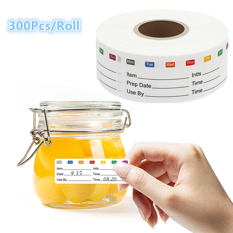 300 ピース/ロールキッチン日付食品ステッカーラベル文具ス - Snacks Food Labels のレビューと価格