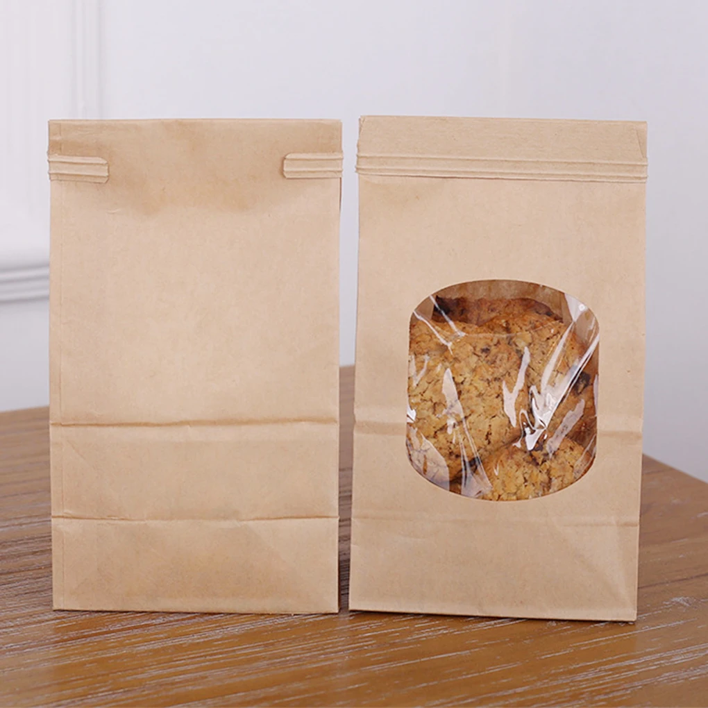 ベーカリーバッグ 10 個 ウィンドウシールクラフト紙バッグ - Food Snacks For Party のレビューと価格