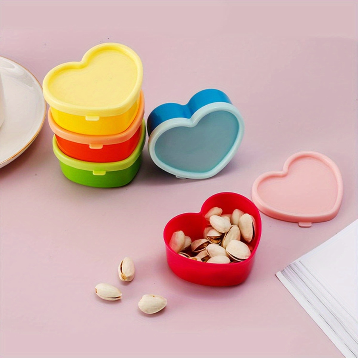 5 個ミニランチボックス調味料収納ボックス蓋付き再利用可能な - Food Snacks Packaging のレビューと価格