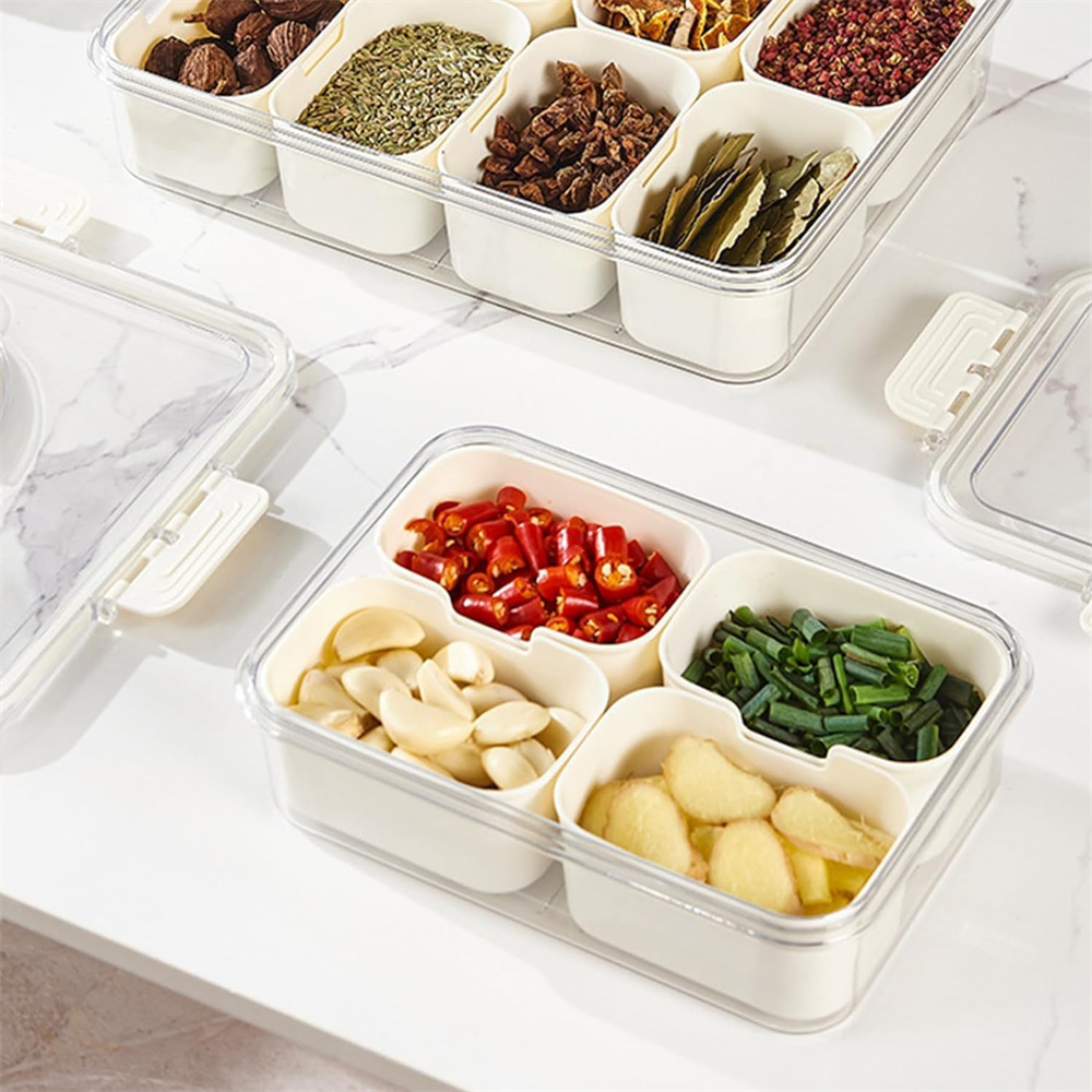 ポータブル食品保存箱、スナック収納ボックス、蓋付き4つのコン - Food Snacks Packaging のレビューと価格