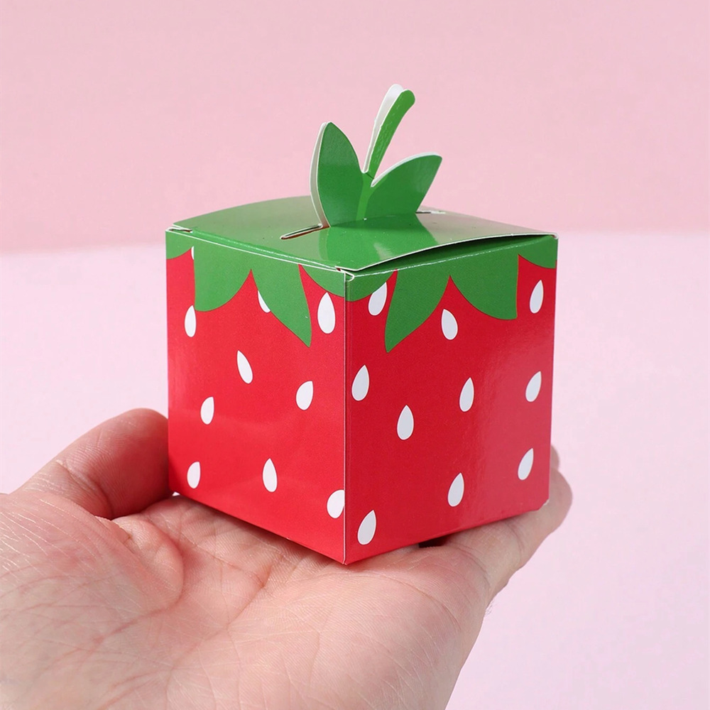 10 個甘いフルーツイチゴテーマ紙クッキーキャンディボックス - Food Or Snacks のレビューと価格