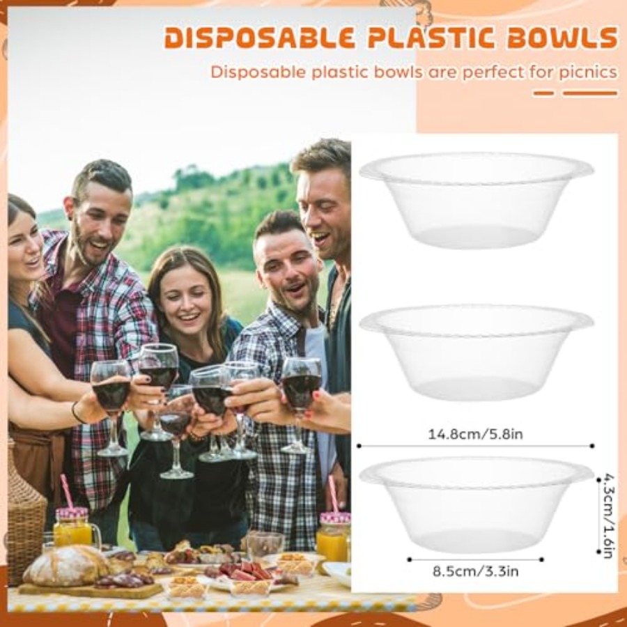 30個入り 12オンス使い捨てプラスチックボウル デザート、 - Food Snacks For Party のレビューと価格