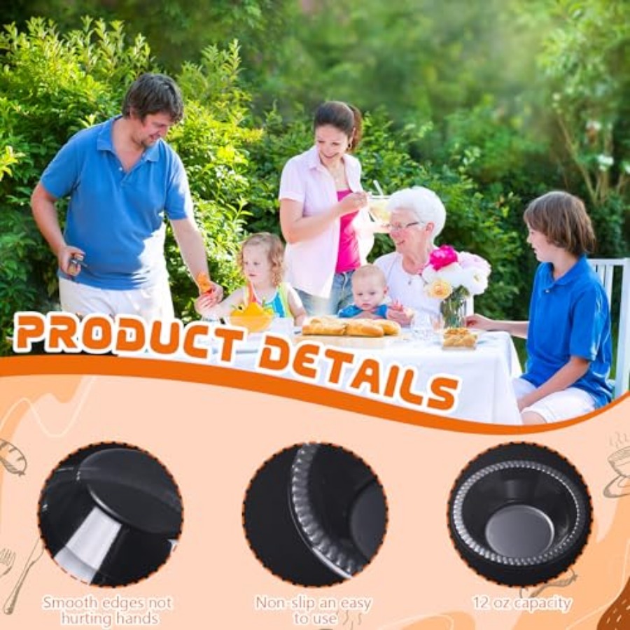 30個入り 12オンス使い捨てプラスチックボウル デザート、 - Food Snacks For Party のレビューと価格