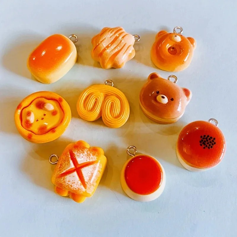 10 個かわいいクマのプリンタルトパン食品樹脂チャームシミュ - Food Snacks For Party のレビューと価格