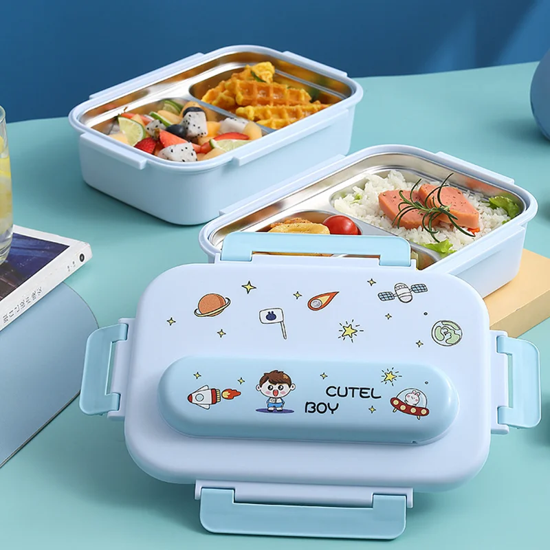 304 ステンレス鋼の子供用ランチボックス バッグ付き ポー - Food Or Snacks のレビューと価格