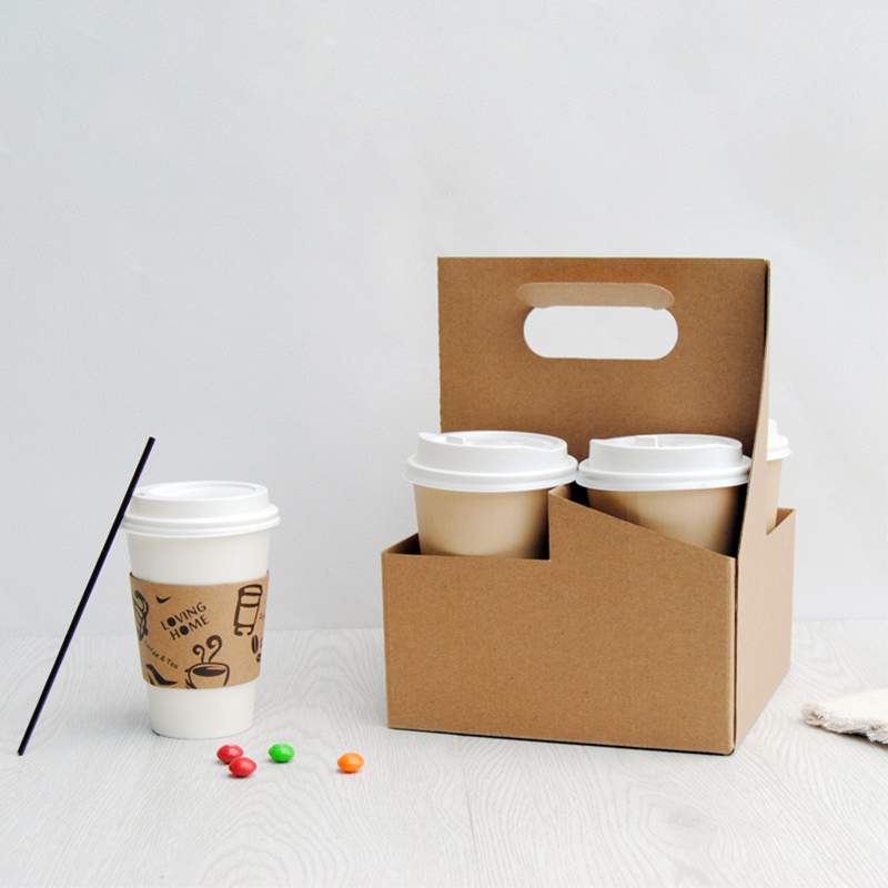 50 パックホルダークラフト段ボールコーヒーミルクキャリア包 - Food Snacks For Christmas のレビューと価格